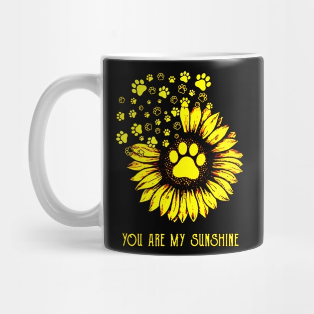 Sunshine Sunflower Dog Paw by harryq3385